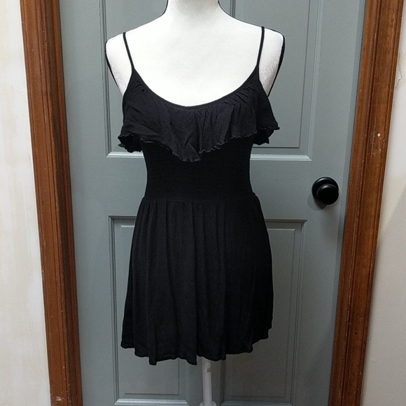 black frilly dress